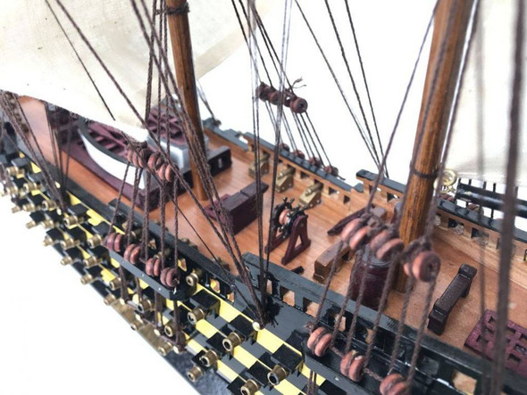 Handcrafted Wooden HMS Victory Limited Tall Model Ship 24" from Hampton Creations