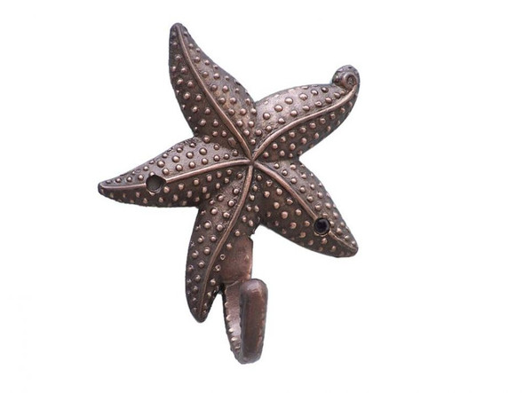Handcrafted Antique Copper Starfish Hook 5" from Hampton Creations Handcrafted Antique Copper Starfish Hook 5" from Hampton Creations