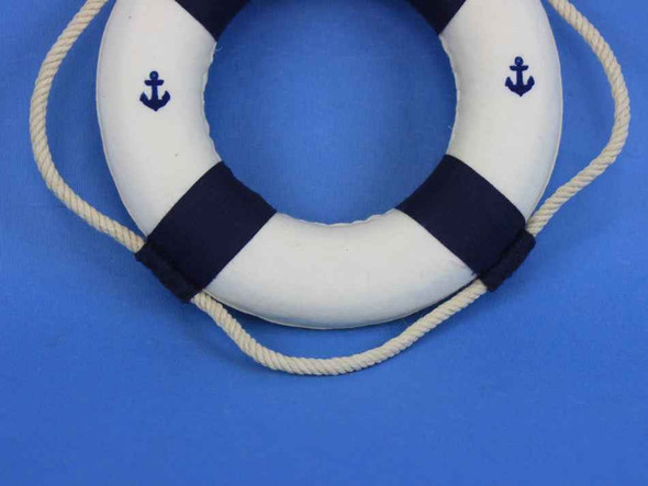 Handcrafted Classic White Decorative Anchor Lifering With Blue Bands Christmas Ornament 6" from Hampton Creations Handcrafted Classic White Decorative Anchor Lifering With Blue Bands Christmas Ornament 6" from Hampton Creations
