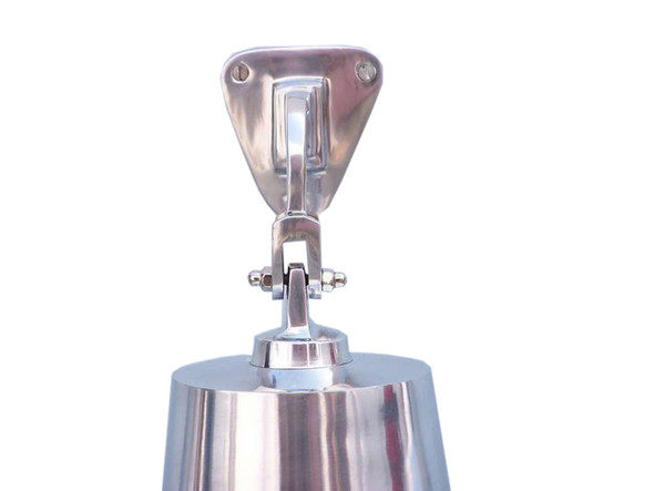 Handcrafted Chrome Hanging Ship's Bell 18" from Hampton Creations