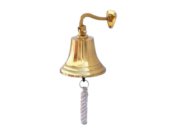 Handcrafted Brass Plated Hanging Ship's Bell 9" from Hampton Creations