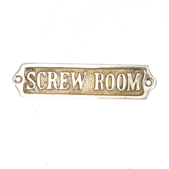 Handcrafted Brass Screw Room Sign 5" from Hampton Creations Handcrafted Brass Screw Room Sign 5" from Hampton Creations