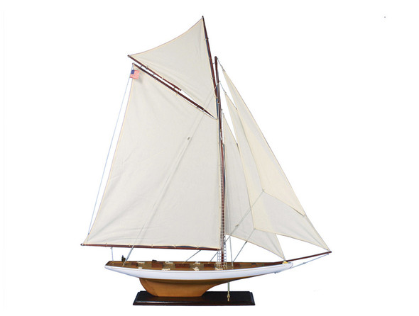 Handcrafted Wooden Columbia Model Sailboat Decoration 60" from Hampton Creations