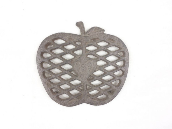 Handcrafted Cast Iron Apple Kitchen Trivet 6" from Hampton Creations Handcrafted Cast Iron Apple Kitchen Trivet 6" from Hampton Creations