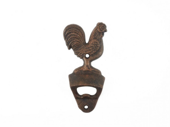 Handcrafted Rustic Copper Cast Iron Rooster Bottle Opener 6" from Hampton Creations Handcrafted Rustic Copper Cast Iron Rooster Bottle Opener 6" from Hampton Creations