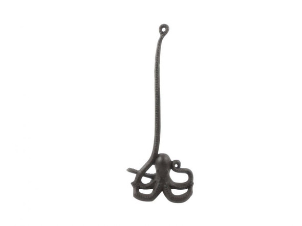 Handcrafted Cast Iron Octopus Bathroom Extra Toilet Paper Stand 19" from Hampton Creations Handcrafted Cast Iron Octopus Bathroom Extra Toilet Paper Stand 19" from Hampton Creations