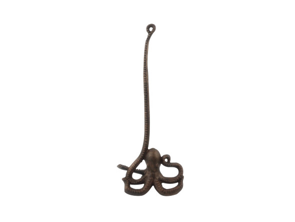 Handcrafted Rustic Copper Cast Iron Octopus Bathroom Extra Toilet Paper Stand 19" from Hampton Creations Handcrafted Rustic Copper Cast Iron Octopus Bathroom Extra Toilet Paper Stand 19" from Hampton Creations