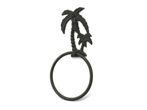 Handcrafted Cast Iron Palm Tree Towel Holder 9" from Hampton Creations Handcrafted Cast Iron Palm Tree Towel Holder 9" from Hampton Creations