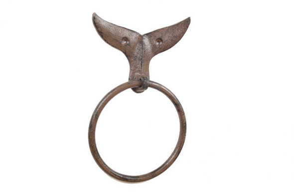Handcrafted Cast Iron Decorative Whale Tail Towel Holder 7.5" from Hampton Creations Handcrafted Cast Iron Decorative Whale Tail Towel Holder 7.5" from Hampton Creations