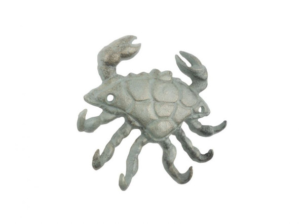 Handcrafted Antique Bronze Cast Iron Decorative Crab with Six Metal Wall Hooks 7" from Hampton Creations Handcrafted Antique Bronze Cast Iron Decorative Crab with Six Metal Wall Hooks 7" from Hampton Creations