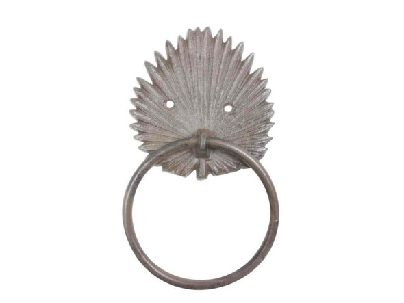 Handcrafted Cast Iron Decorative Metal Palm Frond Towel Holder 8" from Hampton Creations Handcrafted Cast Iron Decorative Metal Palm Frond Towel Holder 8" from Hampton Creations
