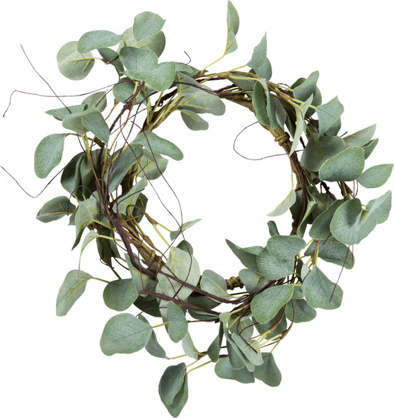 Artificial Eucalyptus Candle Ring Wreath 14 Inch from Primitives by Kathy