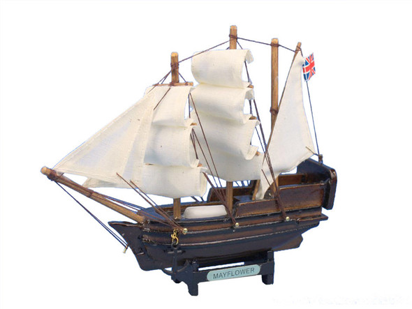 Handcrafted Wooden Mayflower Tall Model Ship 7" from Hampton Creations