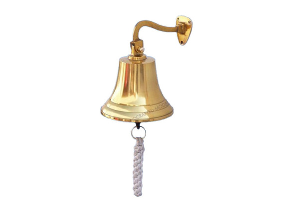 Handcrafted Brass Plated Hanging Ship's Bell 6" from Hampton Creations