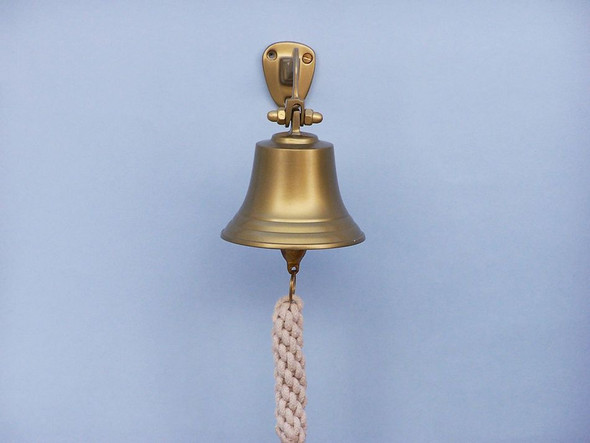 Handcrafted Antique Brass Hanging Ship's Bell 6" from Hampton Creations