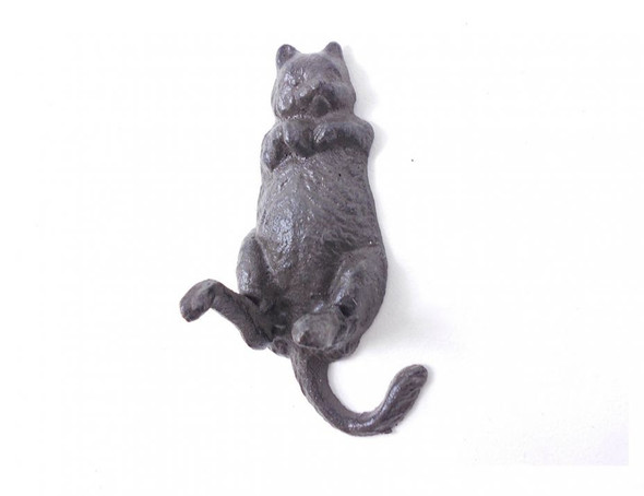 Handcrafted Cast Iron Happy Fat Cat Wall Hook 6" from Hampton Creations Handcrafted Cast Iron Happy Fat Cat Wall Hook 6" from Hampton Creations