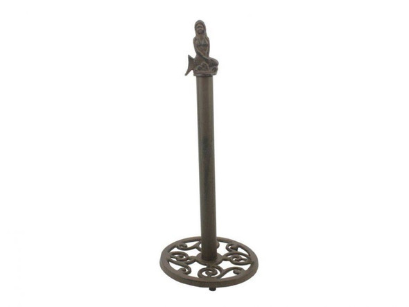 Handcrafted Cast Iron Mermaid Extra Toilet Paper Stand 16" from Hampton Creations Handcrafted Cast Iron Mermaid Extra Toilet Paper Stand 16" from Hampton Creations