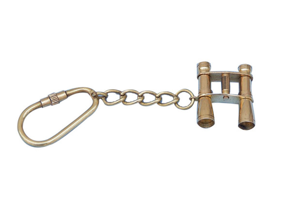 Handcrafted Solid Brass Binocular Key Chain 5" from Hampton Creations