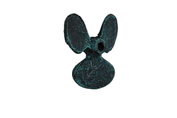 Handcrafted Seaworn Blue Cast Iron Propeller Paperweight 4" from Hampton Creations Handcrafted Seaworn Blue Cast Iron Propeller Paperweight 4" from Hampton Creations