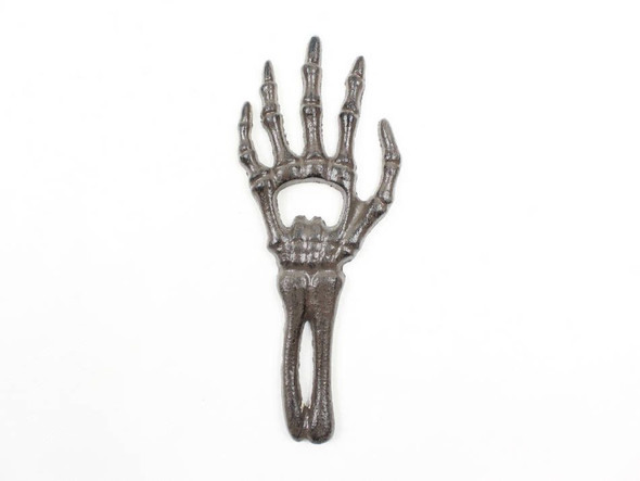 Handcrafted Cast Iron Skeleton Hand Bottle Opener 7" from Hampton Creations Handcrafted Cast Iron Skeleton Hand Bottle Opener 7" from Hampton Creations