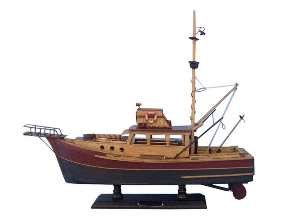 Handcrafted Wooden Jaws - Orca Model Boat 20" from Hampton Creations