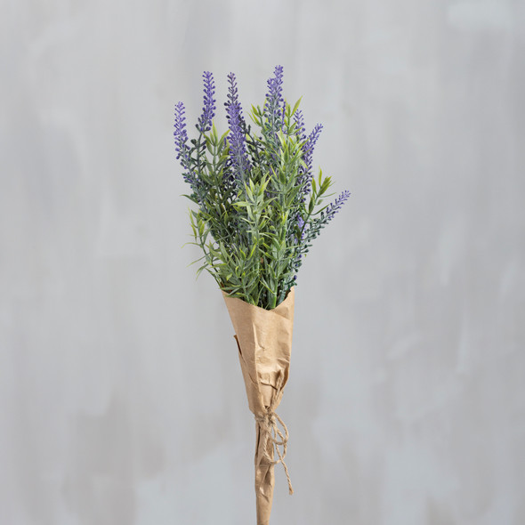 Artificial Lavender Bouquet Bundle In Kraft Paper 14 Inch from Primitives by Kathy