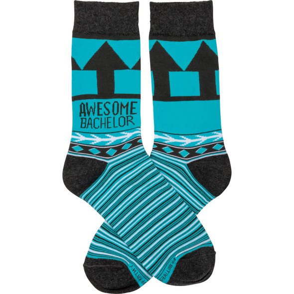 Awesome Bachelor Colorfully Printed Cotton Socks from Primitives by Kathy