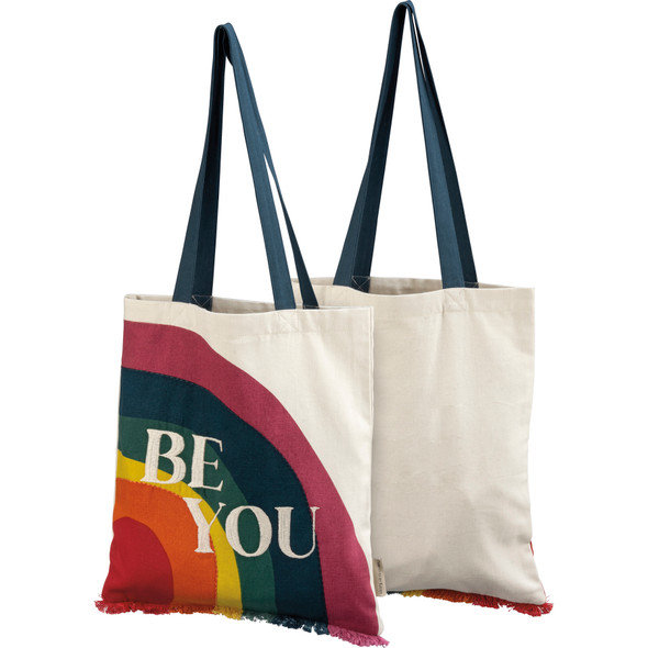 Rainbow Design Be You Cotton Tote Bag from Primitives by Kathy
