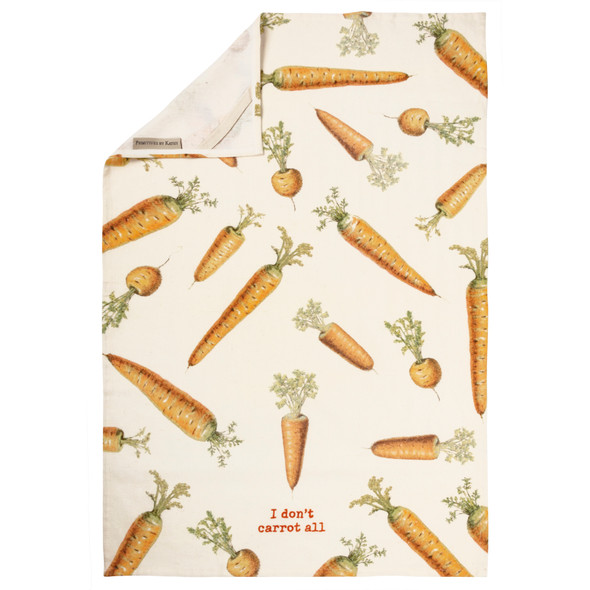 I Don't Carrot All Cotton Kitchen Dish Towel 18x28 from Primitives by Kathy
