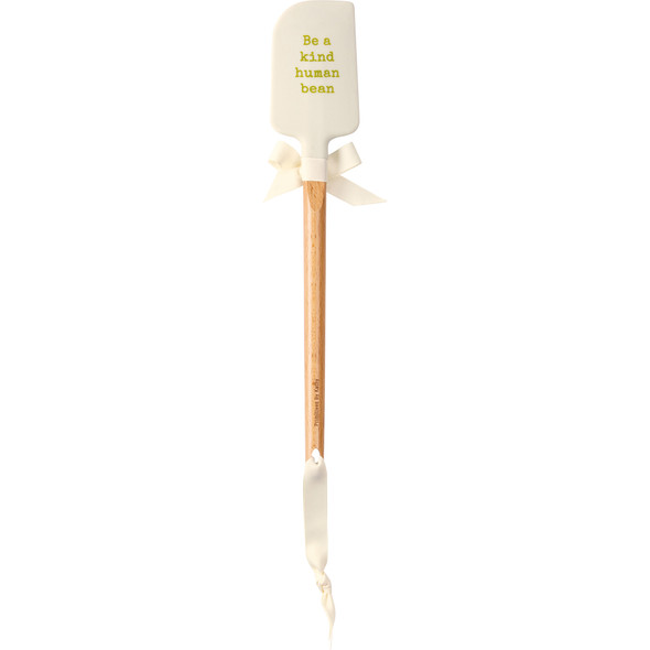 Be A Kind Human Bean (Being) Double Sided Green Bean Design Spatula from Primitives by Kathy