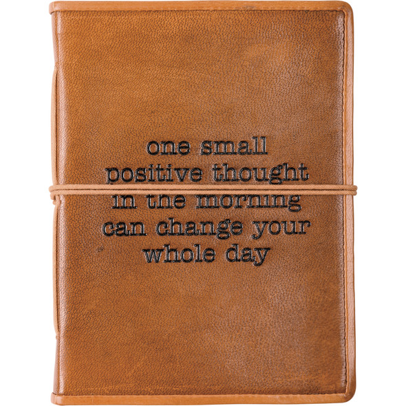 One Small Positive Thought Can Change Your Day Leather Bound Journal (96 Pages) from Primitives by Kathy