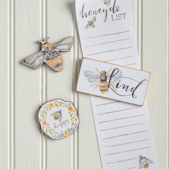 Bumblebee Bee Happy Bee Kind Refrigerator Magnet Set (Set of 3) from Primitives by Kathy