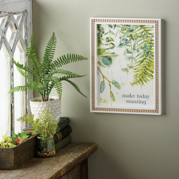 Watercolor Art Greenery Make Today Amazing Decorative Wooden Wall Décor Sign from Primitives by Kathy