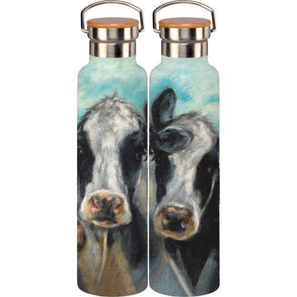 Watercolor Botanical Design Stand Tall Grow Strong Insulated Stainless  Steel Water Bottle Thermos from Primitives by Kathy