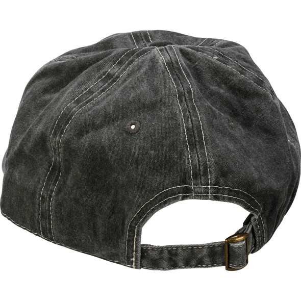 Adjustable Cotton Baseball Cap - Not Today Satan - Charcoal & White from Primitives by Kathy