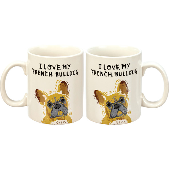 Dog Lover I Love My French Bulldog Stoneware Coffee Mug 20 Oz from Primitives by Kathy