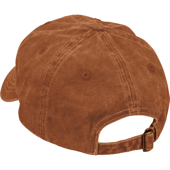 Adjustable Cotton Baseball Cap - Keep It Happy - Burnt Orange & White Embroidery from Primitives by Kathy