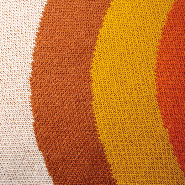 Orange & Brown Rainbow Design Bohemian Style Decorative Cotton Throw Pillow 20x20 from Primitives by Kathy