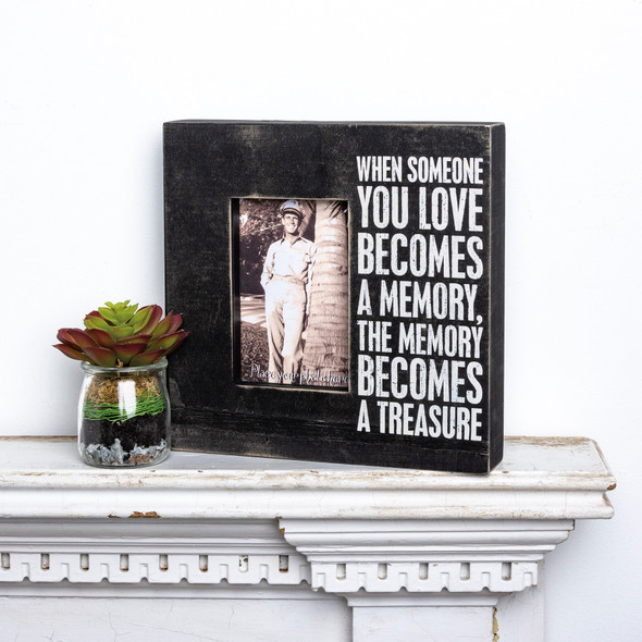 The Memory Becomes A Treasure Picture Photo Frame (Holds 4x6 Photo) from Primitives by Kathy