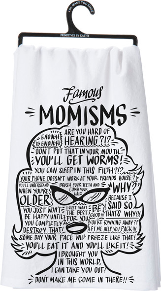 Famous Momisms Quotes Cotton Dish Towel rom Primitives by Kathy