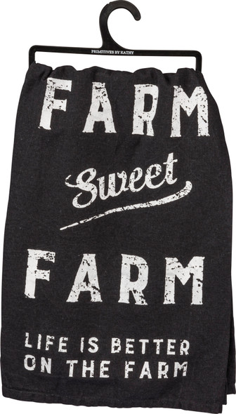Farm Sweet Farm Cotton Dish Towel 28x28 from Primitives by Kathy