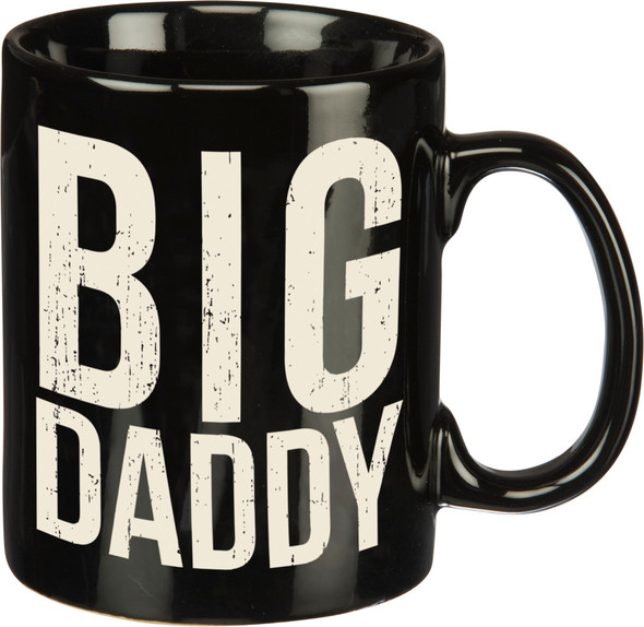 Big Daddy Black & White Stoneware Coffee Mug 20 Oz from Primitives by Kathy