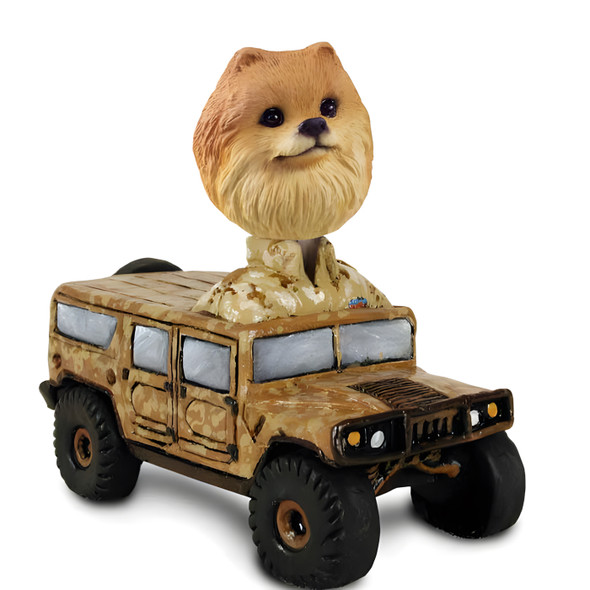 Dog Lover Doogie Collectible Figurine - Pomeranian Red Hummer From Conversation Concepts