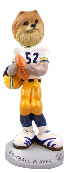 Dog Lover Hand-painted Figurine - Pomeranian Red Football Player Doogie Collectible From Conversation Concepts