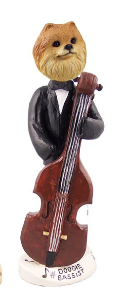 Dog Lover Hand-painted Figurine - Pomeranian Red Bassist Doogie Collectible From Conversation Concepts