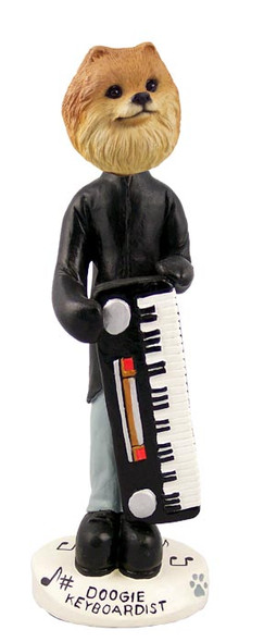 Dog Lover Hand-painted Figurine - Pomeranian Red Keyboardist Doogie Collectible From Conversation Concepts