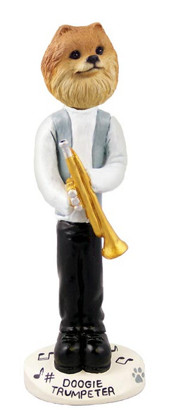 Dog Lover Hand-painted Figurine - Pomeranian Red Trumpeter Doogie Collectible From Conversation Concepts