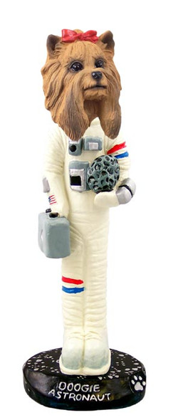 Dog Lover Hand-painted Figurine - Yorkshire Terrier Astronaut Doogie Collectible From Conversation Concepts