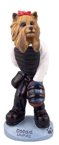 Dog Lover Hand-painted Figurine - Yorkshire Terrier Umpire Doogie Collectible From Conversation Concepts