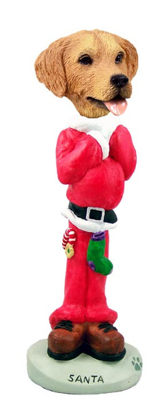 Dog Lover Hand-painted Figurine - Golden Retriever Santa Doogie Collectible From Conversation Concepts
